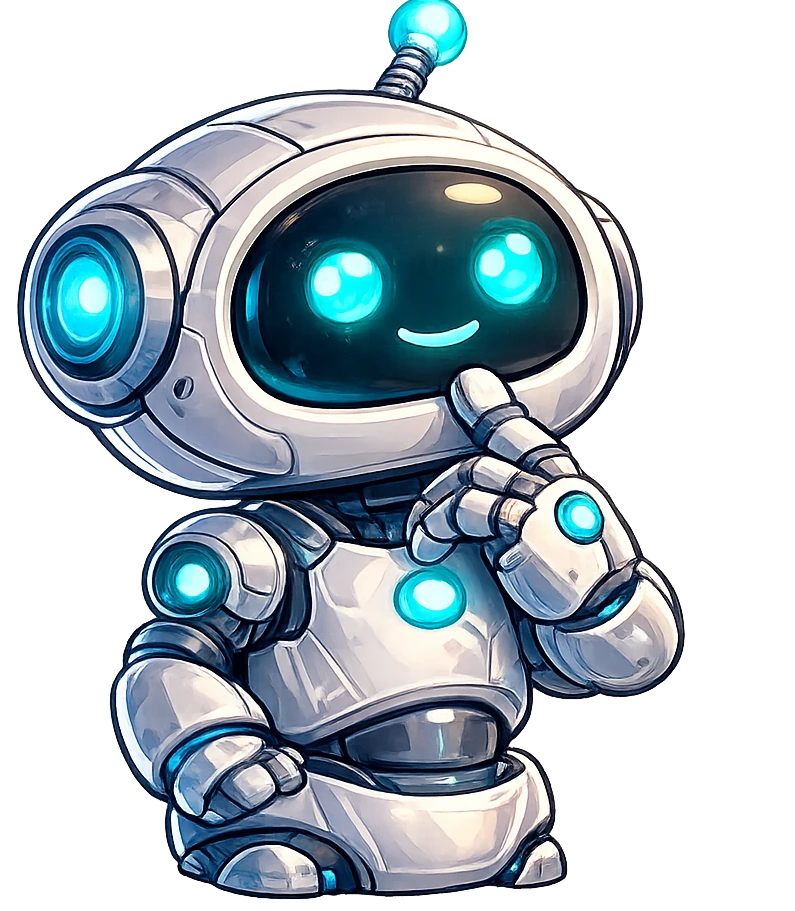 Robot looking puzzled while asking a question
